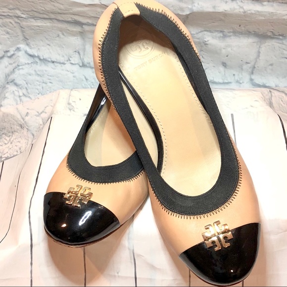 Tory Burch Shoes - Tory Burch Jolie Leather 75mm Pump, Black beige